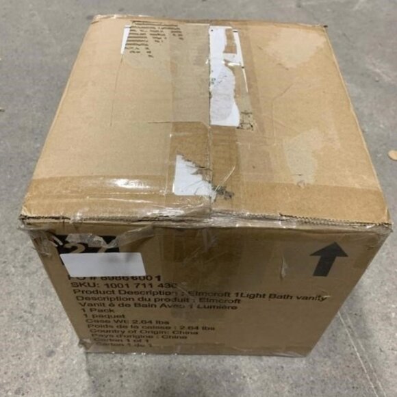 Hampton Bay Vanity Light with Blue Shades - Elmcroft Light Brushed Nickel - Picture 8 of 12